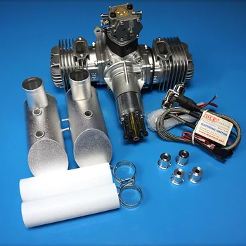 

NFSTRIKE DLE120 120CC Gasoline Engine Two-cylinder Two Stroke Side Exhaust Air Cooled Aircraft Engine for RC Model Planes