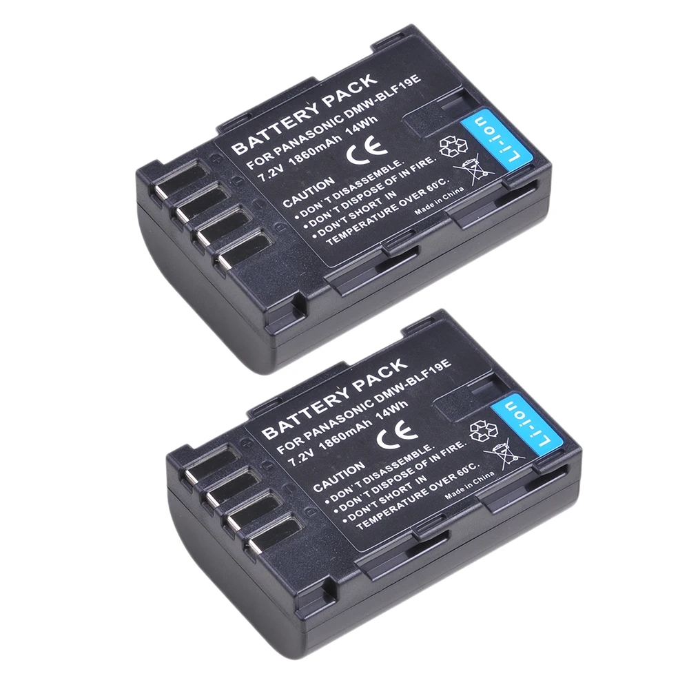 

2pcs DMW-BLF19, DMW-BLF19E, DMW-BLF19PP Battery for Panasonic Lumix DC-G9, DC-GH5, DMC-GH3, DMC-GH3K, DMC-GH4, DMC-GH4K Camera