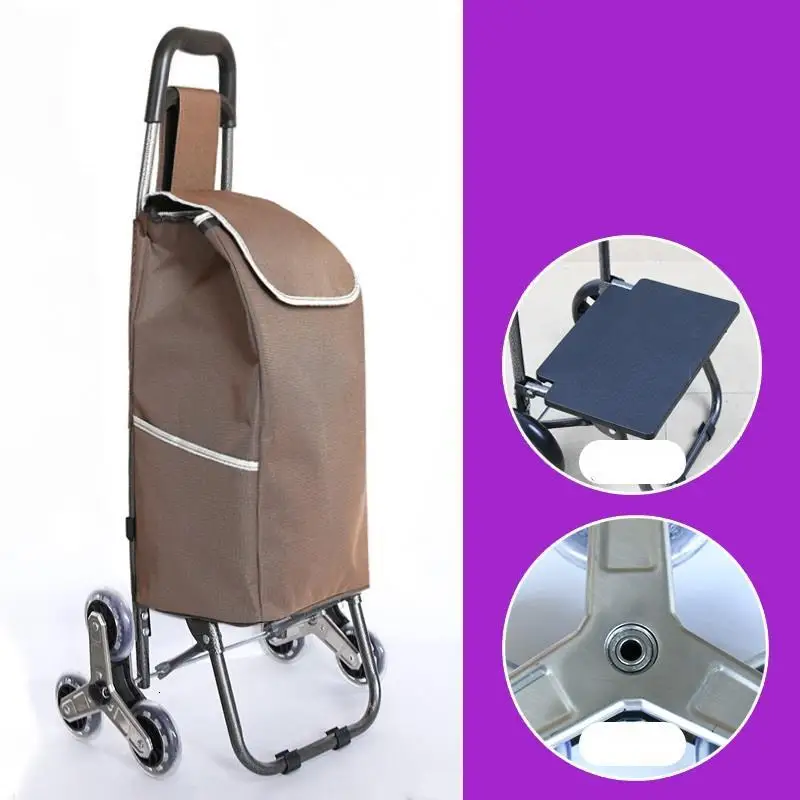 Carro Plegable Winkelwagen Storage Carrito Chariot De Courses Avec Roulettes Shopping Mesa Cocina Kitchen Table Trolley Cart - Цвет: Version D