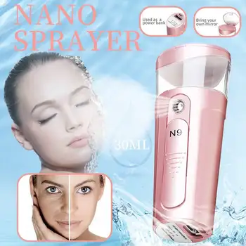 

30ml Sprayer Moisture Device Facial Steamer Sauna Moisturizer Humidifier Cleanse Face Cold Spray Beauty Machine with Mirror