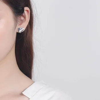 

1pair 100% Authentic 925 Sterling silver Heart angel wings felling abstract Stud earrings FINE jEWELRY TLE777