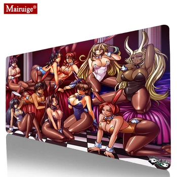 

Sexy Bunny Girl Mouse Pad Anime Gamer Pc Compute Desk Mat Large MousePad 900x400mm Geming Keyboard Pad for Laptop Table Pads