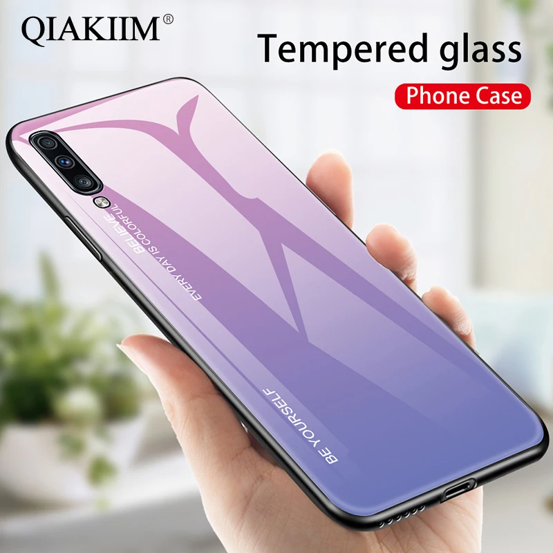 

Gradient Tempered Glass Back Cover For Samsung Galaxy M20 M10 M30 M40 A50 A10 A20 A30 A40 A60 A70 Colors Shockproof Armor Cases