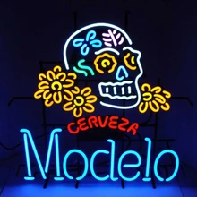 На заказ для CERVEZA Modelo неоновый знак светильник Настоящее неоновое стекло трубка ручной работы для пивного бара магазин Логотип Паб Магазин клуб ночной клуб