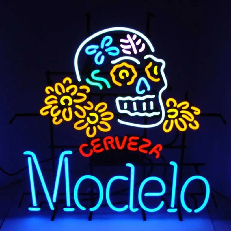 Изготовленный На Заказ неоновый светильник CERVEZA Modelo Настоящее неоновое стекло