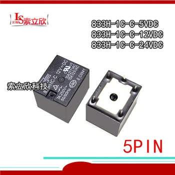 

10pcs/LOT 100%Original New Relay 833H-1C-C 12V 833H-1C-C-5VDC 833H-1C-C-12VDC 833H-1C-C-24VDC 833H 1C C 24V 5V 5PINS 10A