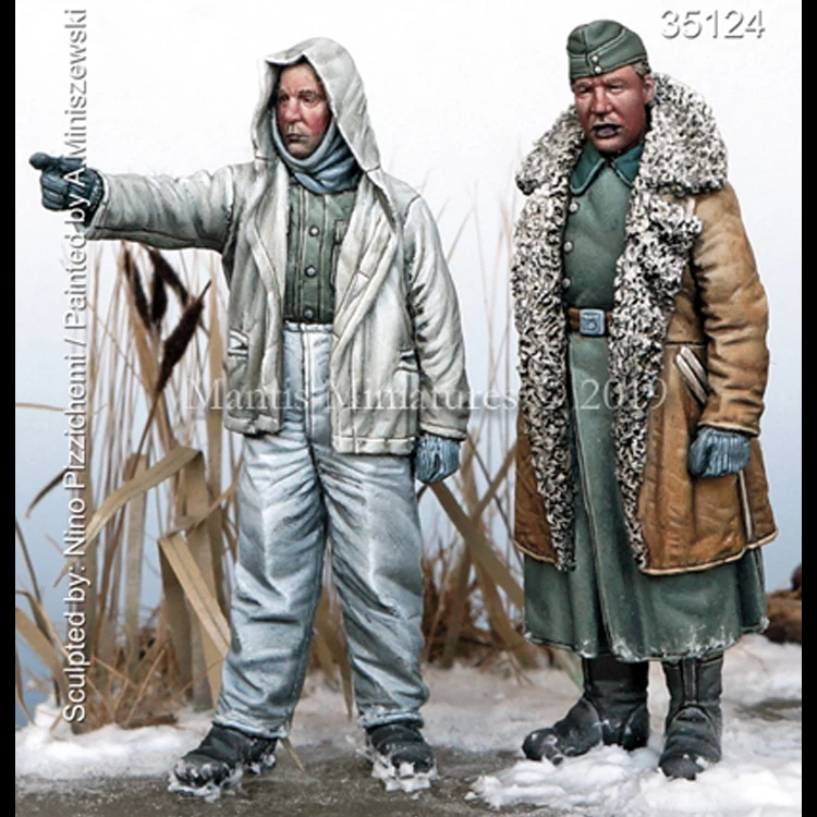1/35 WW2 солдат два человека полимерная модель солдата GK военная тема разобранный и