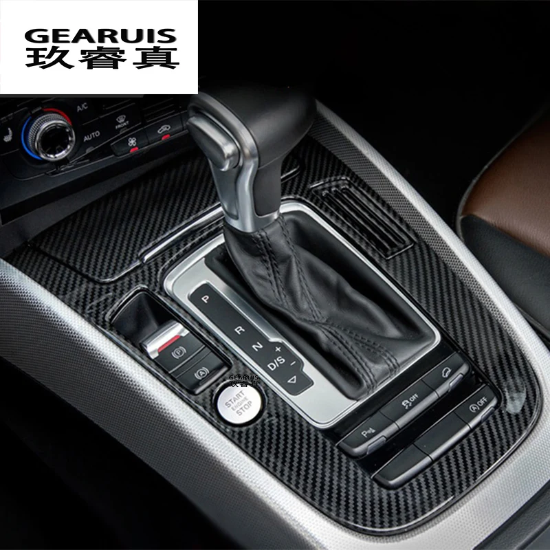 Accesorios interiores para Audi A4 B8 A5, fibra de carbono automático de  Control central, botones de Panel de cambio de marchas, pegatinas  decorativas, cubiertas embellecedoras|Molduras interiores| - AliExpress