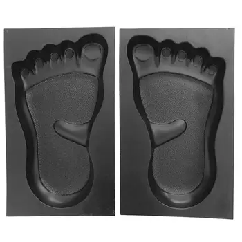 

1 Pair Foot Print Stepping Concrete Stone Paving Mold Maker for Lawn Park Garden Beache Path