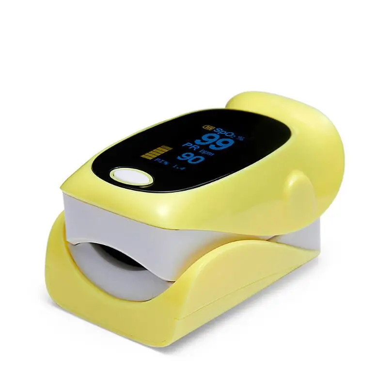 Yellow Конфеты цвета Пульсоксиметр палец клип пульсоксиметрический монитор OLED кислорода в крови - Цвет: Yellow