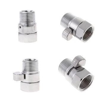 

Full Brass G1/2\" Flow Quick Control Shut-OFF Valve For Shower Head Hand Water Saver