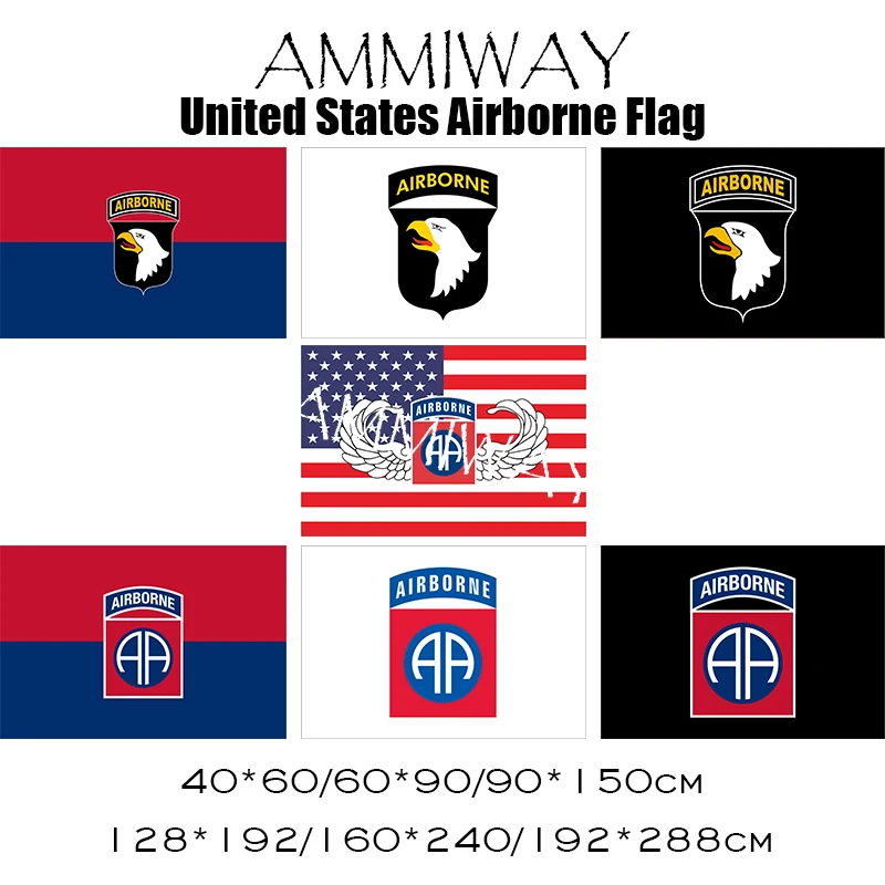 AZ FLAG USA 101 Airborne Flag 3' x 5' US Banner 3x5 ft American Army Flags 90 x 150 cm