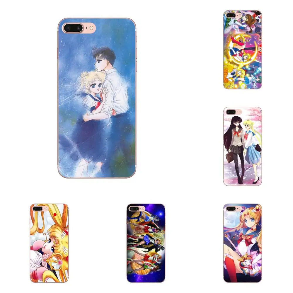 

For Xiaomi Redmi Note 2 3 3S 4 4A 4X 5 5A 6 6A Pro Plus Transparent TPU Bag Case Sailor Moon Best Friend Couple
