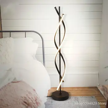 

Nordic Style LED Spiral Floor Lamp Bedroom Decor Lights Vertical Floor Lamp Standing Lamps for Living Room Lampara De Pie Led