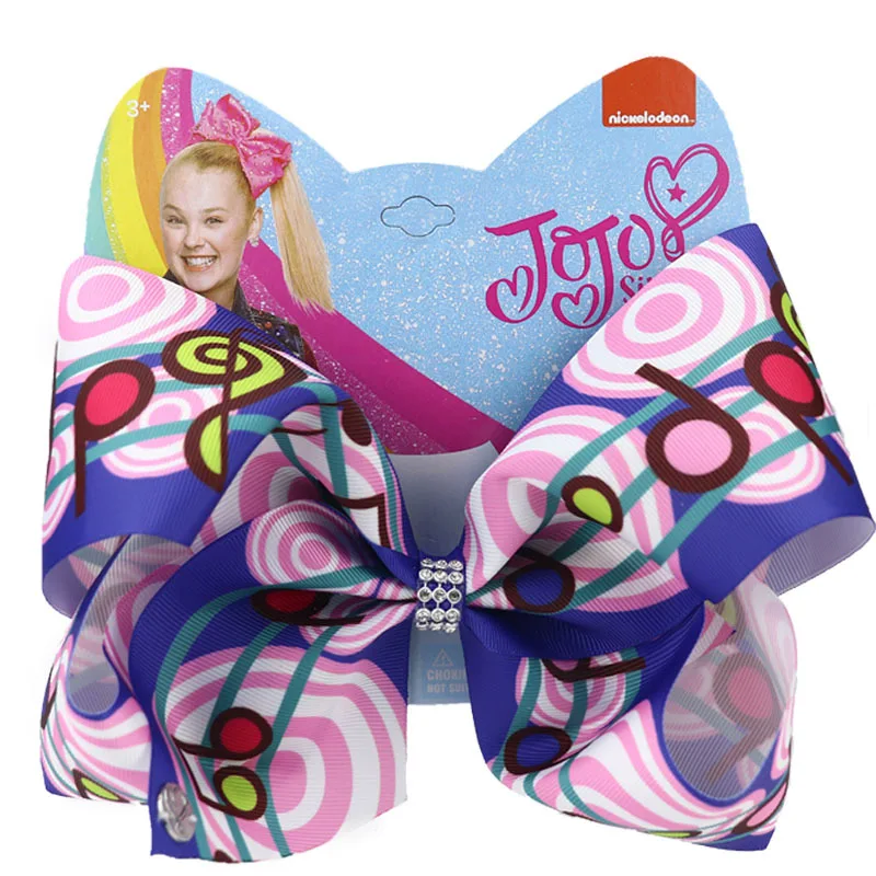 1 шт. " Jojo Siwa бант зажим для волос для девочек музыкальная заколка для волос Мультяшные полосатые заколки пианино символ модные вечерние аксессуары для волос - Цвет: 7