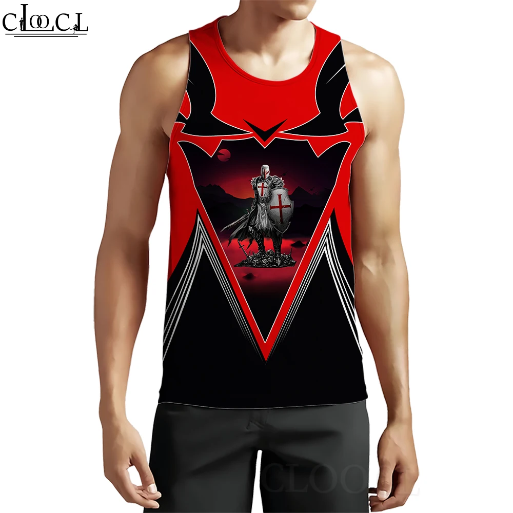 

Мужские майки с рисунком Рыцари темплар, Повседневный пуловер с 3D-принтом, уличная одежда в стиле Харадзюку, топы без рукавов для фитнеса