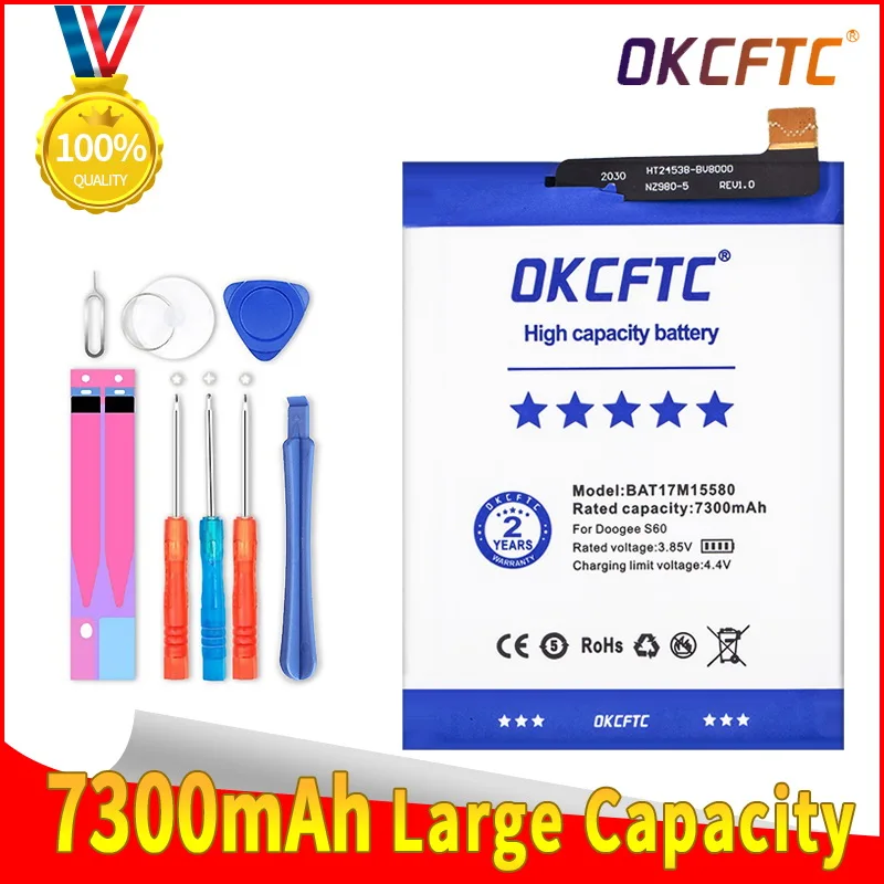 

OKCFTC Original for DOOGEE S60 BAT17M15580&BAT17S605580 Replacement 7300mAh Parts backup battery for DOOGEE S60 Smart Phone