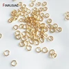 100pcs/bag Wholesale 18k real gold plated copper metal Open Jump Rings for jewelry making diy jewellery connector ring 0.7*4mm ► Photo 2/6