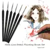 SeamiArt 6Pcs Fine Hook Line Pen Different Size 000 00 0 1 2 3 Paint Brush Artist Gouche Watercolor Acrylic Painting Supplies 2