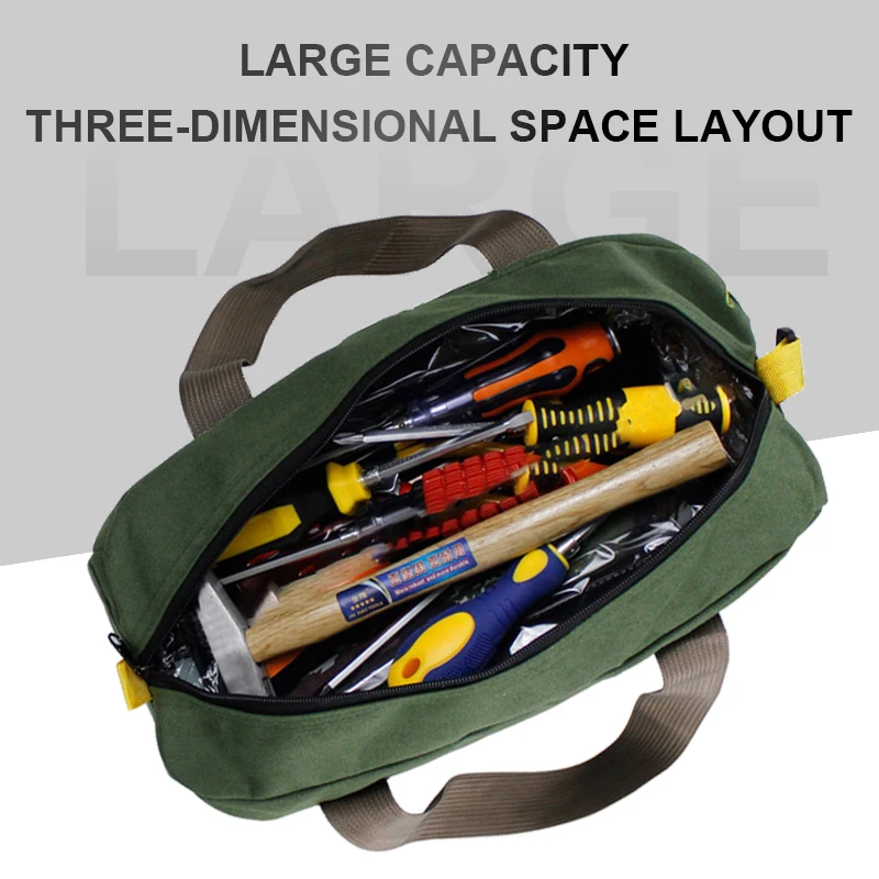 best tool bag Portable Tool Kit Wrenches Screwdrivers Pliers Metal Parts Storage Bag Multi-function Canvas Waterproof Storage Hand Tool Bag diamondback tool bags