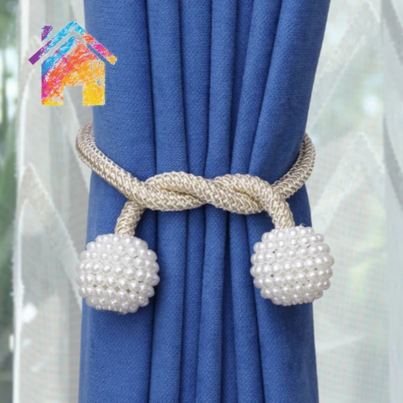 1 Piece of New Pearl Buckle Curtain Clip Curtain Frame Lace Buckle Clip Hanging Ball Buckle Lace Curtain Accessories Home Decora