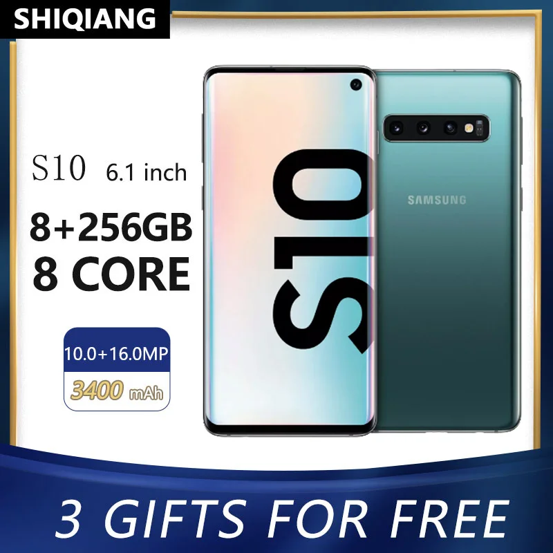Б/у разблокированный оригинальный Samsung Galaxy S10 сотовые телефоны глобальная версия