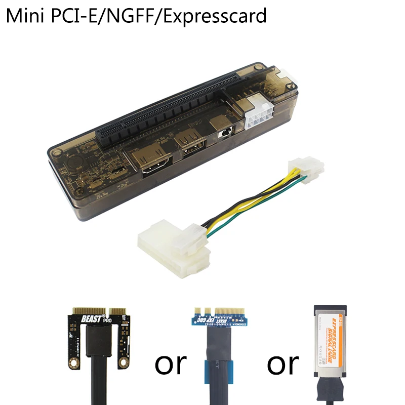 Pci-e exp gdc placa de vídeo portátil externo doca placa gráfica portátil dock (mini pci-e/ngff m.2 a/e chave/interface expresscard)