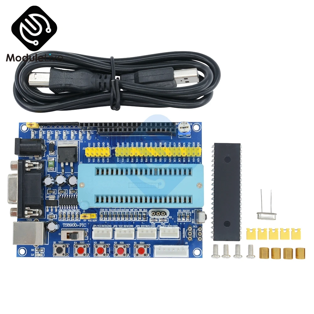 PIC16F877A DC 12 В PIC минимальная система макетная плата эмулятор JTAG ICSP программа микроконтроллер модуль электронные инструменты