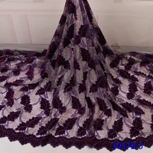 NIAI нигерийская бархатная кружевная ткань ФРАНЦУЗСКИЙ Тюль кружевная ткань Высокое качество африканская кружевная свадебная ткань для платья XY3057B-5