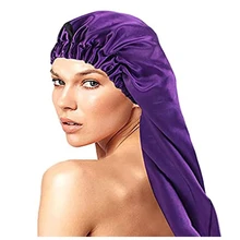 

Elastic Wide Edge Satin bonnet Long Hair Hat Sleeping Hats Wrap Night Cap Hair Care Bonnet for Women Men Unisex Cap Bonnet
