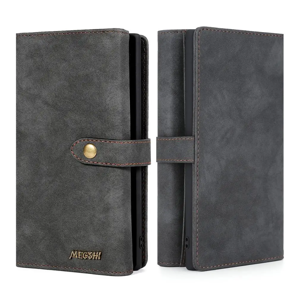 MEGSHI для Sansung Galaxy Note 10 Plus 9 8 S7 Brieftasche Fall 2 в 1 Abnehmbare Leder флип-чехол Magnetische Fall для A50 S105G