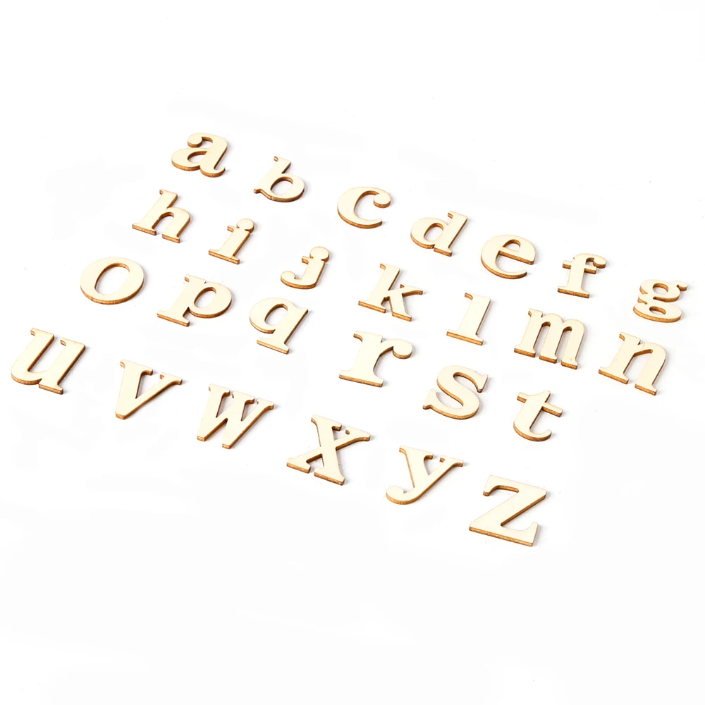 124 шт Смешанные Буквы A-z 0-9 цифры алфавит деревянные буквы деревянный номер стикер ремесло сцена реквизит украшение Смешанная загрузка