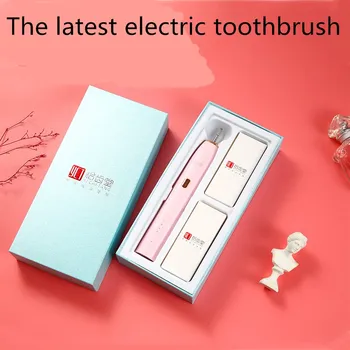 

Electric ToothbrushUSB Rechargeable Ultrasonic Washable Electronic Whitening IPX7 Waterproof Teeth Brush with 2 Tips Replaceable