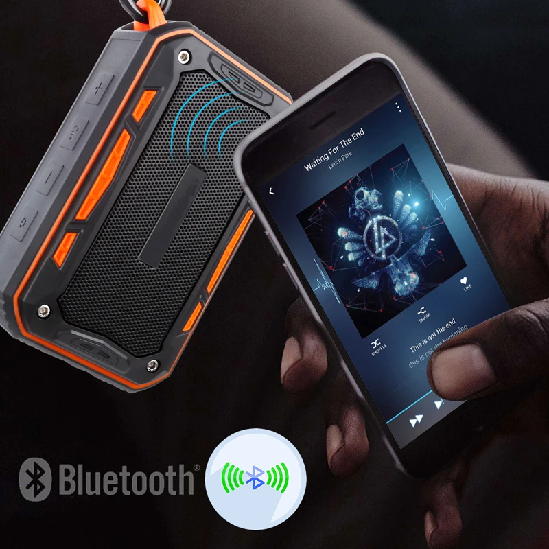 

Водонепроницаемый Bluetooth-динамик, беспроводной стерео сабвуфер, уличный велосипедный динамик, Портативный громкой связи с карабином