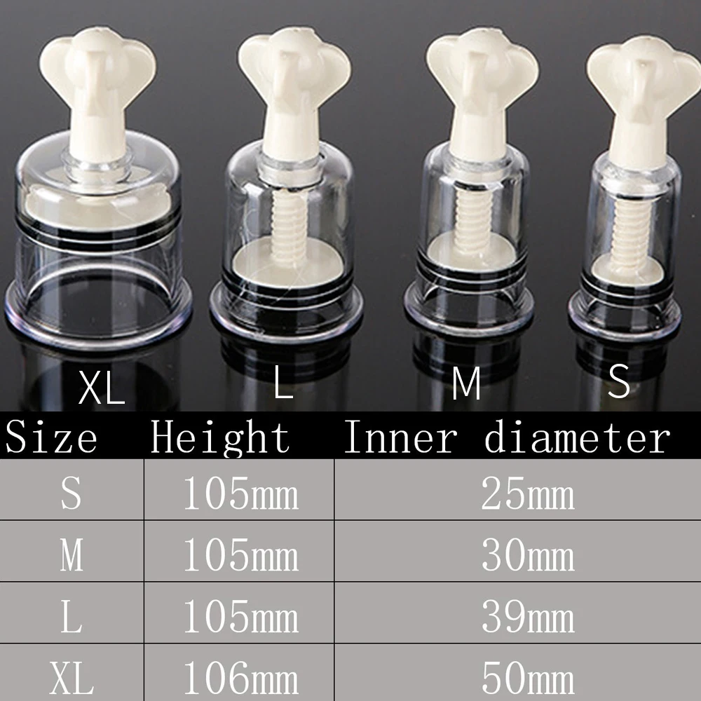 1PC Manual Rotating Cupping Vacuum Cupping Device Breast Nipple Sucker Body Massager Vacuum Suction Cup Anti Cellulite Massager 6