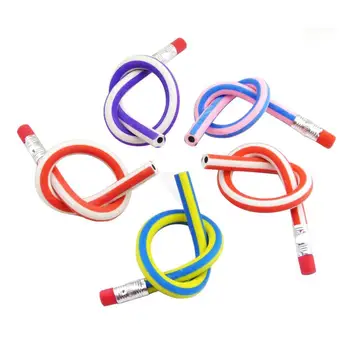 

Vividcraft 30 pcs/Pack Colorful Stripes Pencil Creative Flexible Student Magic Soft Pencil Stationery Pencil For School Ben D1U6