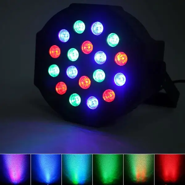 

[US-W]24W 18-RGB LED Auto / Voice Control DMX512 High Brightness Mini Stage Lamp (AC 100-240V) Black