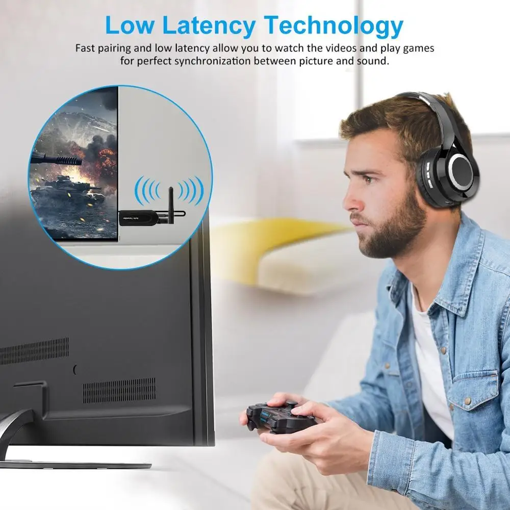 Wireless Bluetooth 4 1 Transmitter Audio Dongle Headphones Adapter 3 5mm Jack For Bluetooth Speaker Earphone Car Kit MP3 TV box
