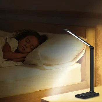 

Multifunctional LED Desk Lamp with Fast Wireless Charger USB Charging Port 5 Modes Light TN88