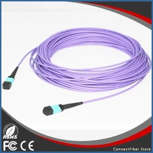 2m(7ft) Senko MPO Female 12 Fibers Type B LSZH OM4(OM3) 50/125 Multimode Elite Trunk Cable, Voilet