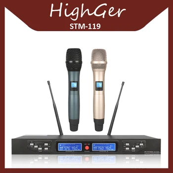 

HighGer High Quality Nuovo Sistema di Wireless Microfono Senza Fili UHF Professionale Automatico Karaoke Stage Performance KTV