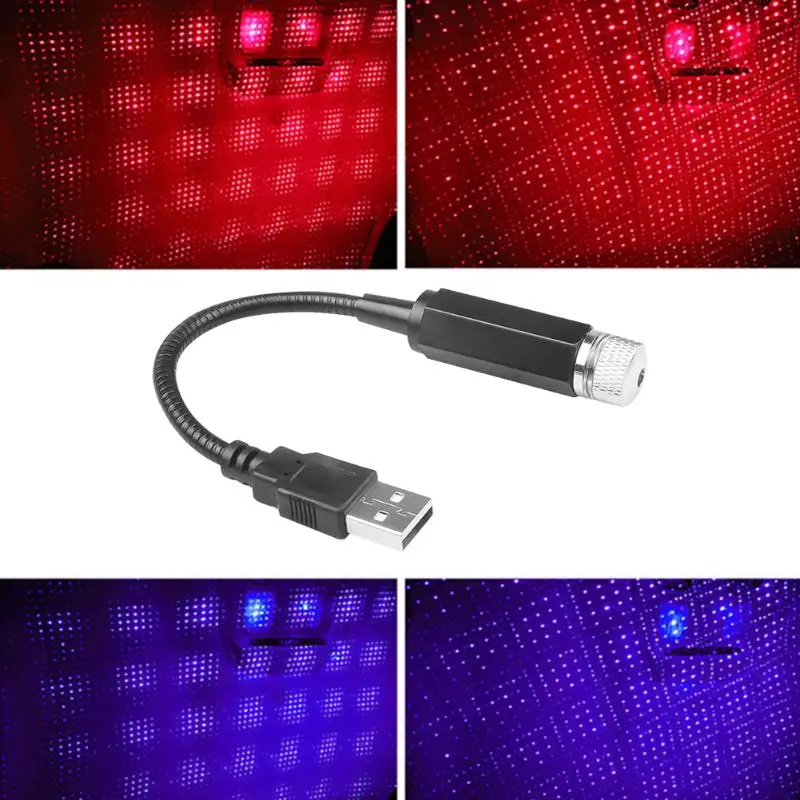 USB автомобильный атмосферный Звездный светильник регулируемый светильник ing Effect Авто интерьерный декоративный ночной Светильник