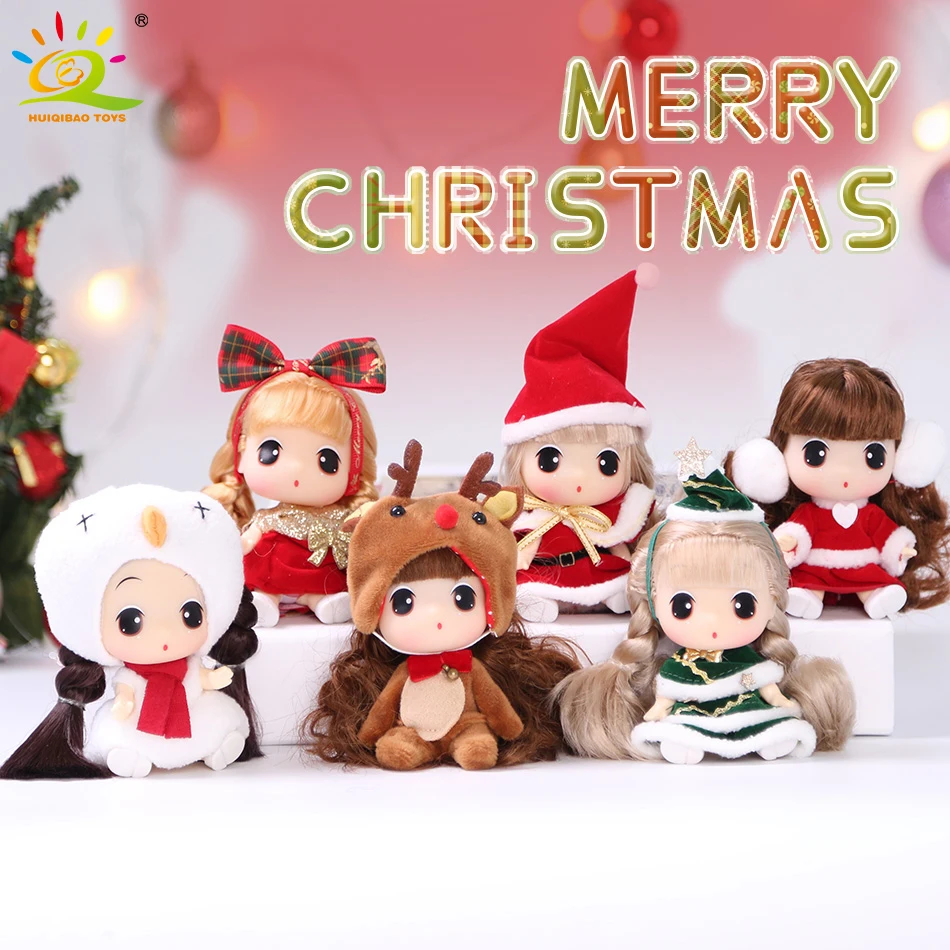 9 см Play House рождественские Мини куклы игрушки принцессы BJD рождественское платье с