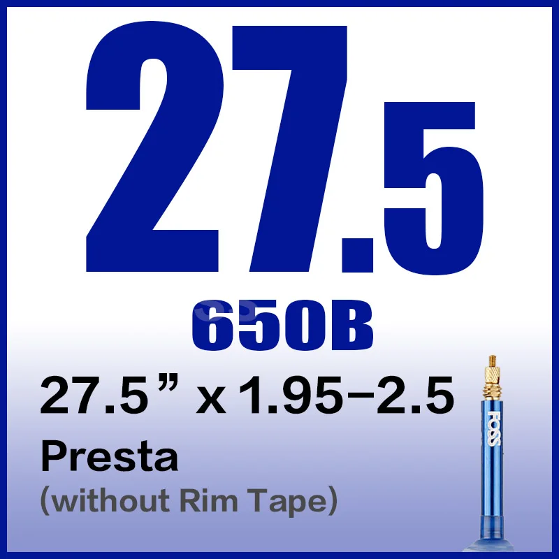 650B x 195 to 250 FV FOSS велосипедная труба шины Schrader/Presta 16/20/24/26/27,5/27/700C дорога MTB велосипед внутренняя труба резиновая велосипедная шина прокол - Цвет: 650B x 195 to 250 FV