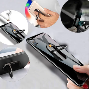 

Creative USB Cigarette Lighter Mobile Phone Holder Lighter Universal Mobile Phone Ring Buckle Bracket Rechargeable Smoking Set