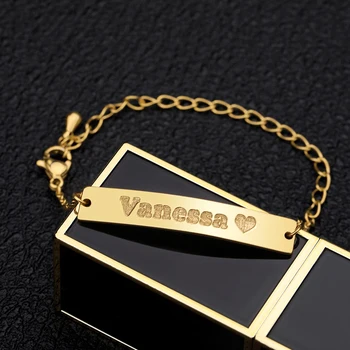 

Personalize Baby Name Bracelet Adjustable Baby Toddler Child ID Bracelet Stainless Steel Safty Jewelry Gift to Best Friend