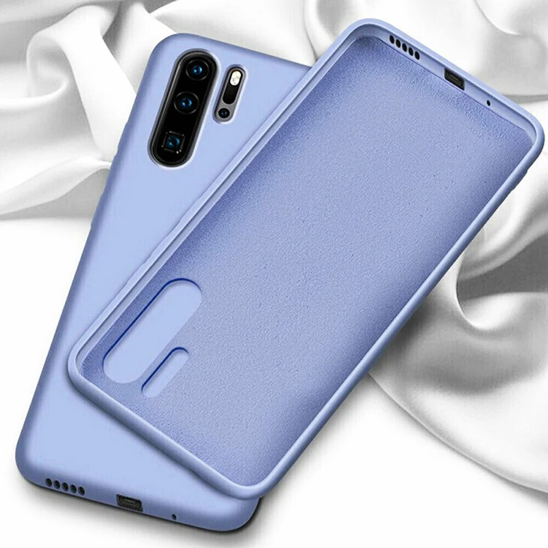 Жидкий силиконовый чехол для huawei P30 Pro P20 Lite P10, Мягкий противоударный чехол для huawei mate 30 20 10 P Smart Plus - Цвет: Purple