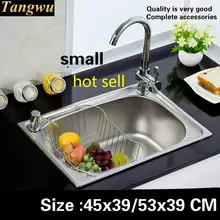 Квартира мыть овощи vogue кухня один желоб раковина высокое качество 304 нержавеющая сталь 450x390/530x390 мм