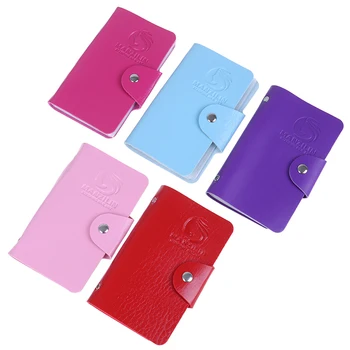 

PU Leather Function 24 Bits Card Case Business Card Holder Men Women Credit Passport Card Bag ID Passport Card Wallet