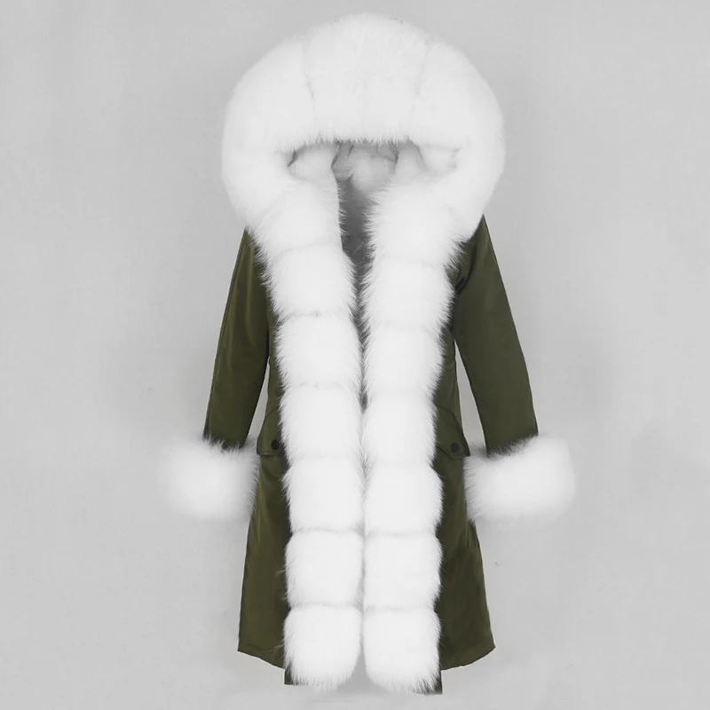 OFTBUY X-long Parka Waterproof Outerwear Real Fur Coat Winter Jacket Women Natural Fox Fur Hood Luxury Outerwear Detachable New